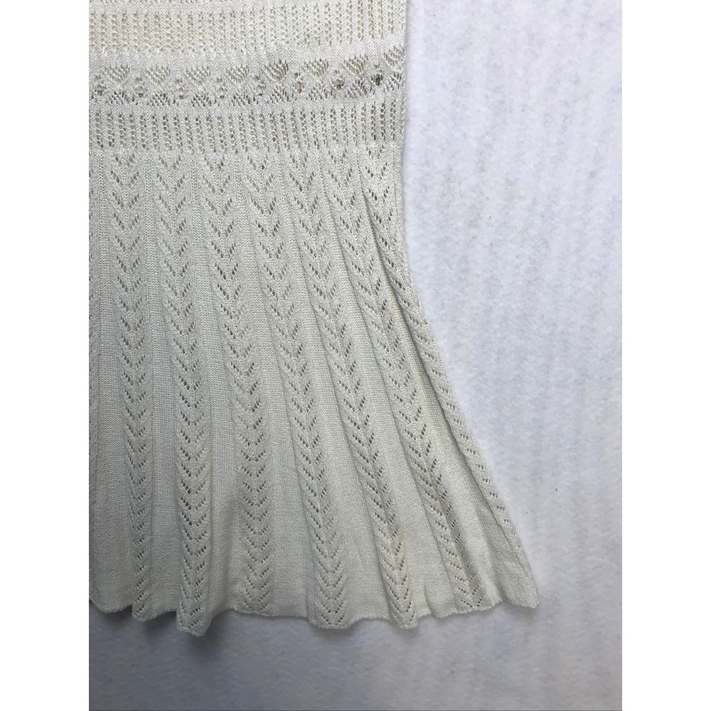 Z SUPPLY Womens Cream Pointelle Knit Maxi Skirt ZK251498 Small Ivory Boho - Picture 4 of 10